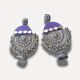 Purple Oxidized Mirror Heavy Jhumka